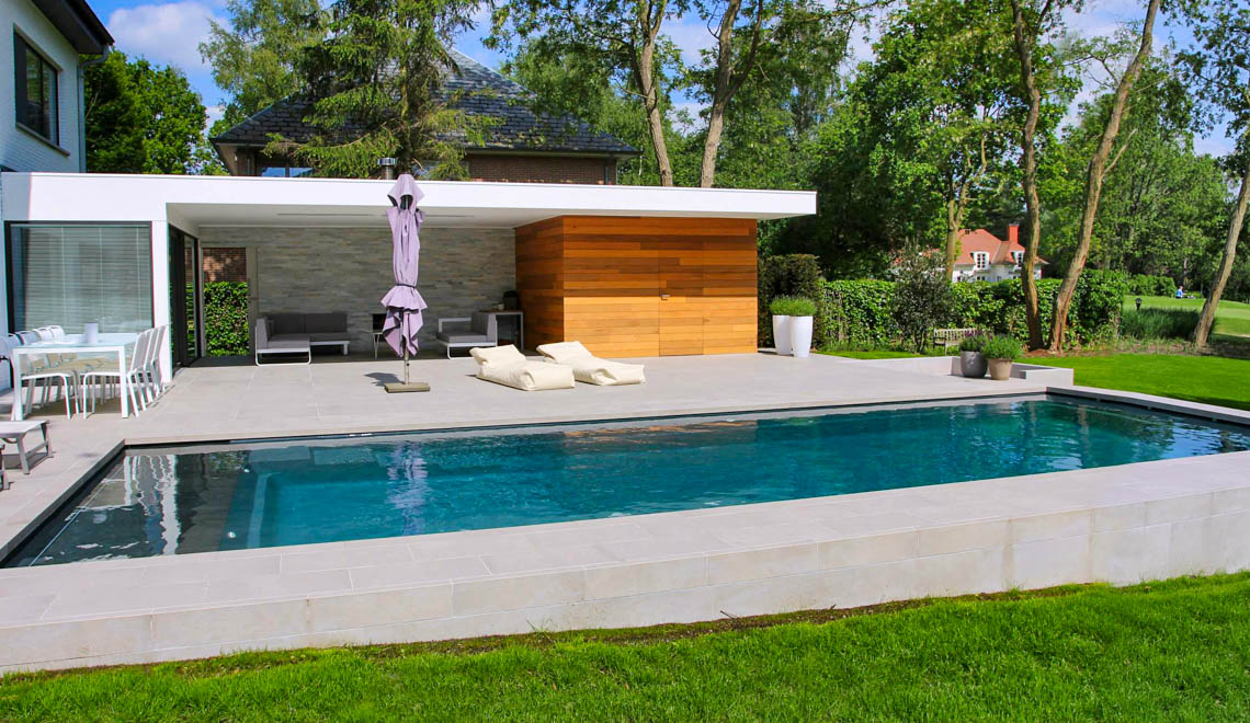 Leisure Pools Cube large composite fiberglass swimming pool