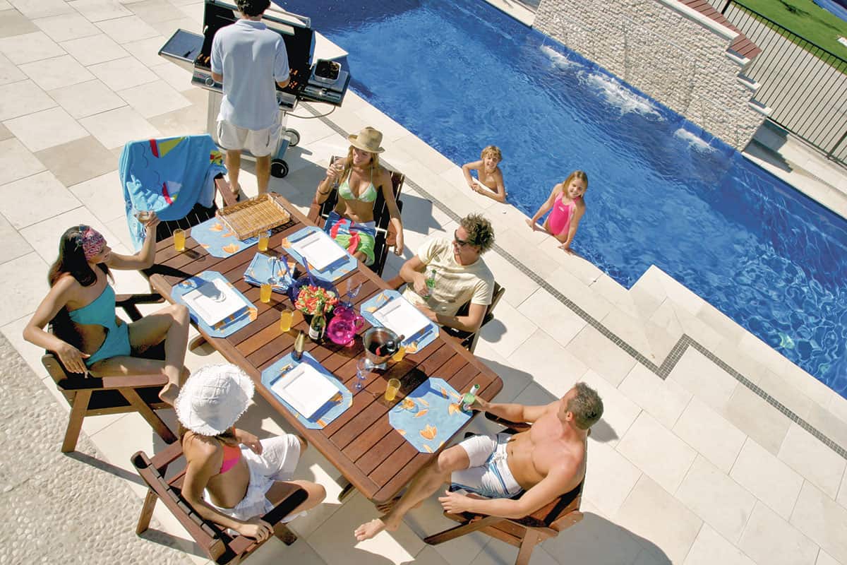 Pool party Having your own swimming pool an make you popular in your neighborhood