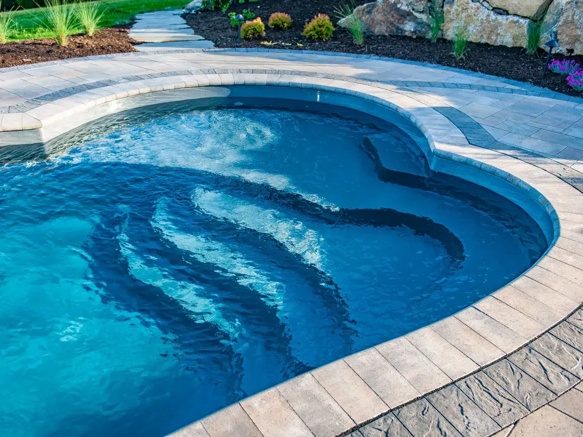 0423-LPPooloftheMonth-2 A Leisure Pools fiberglass swimming pool installation in Clinton, TN