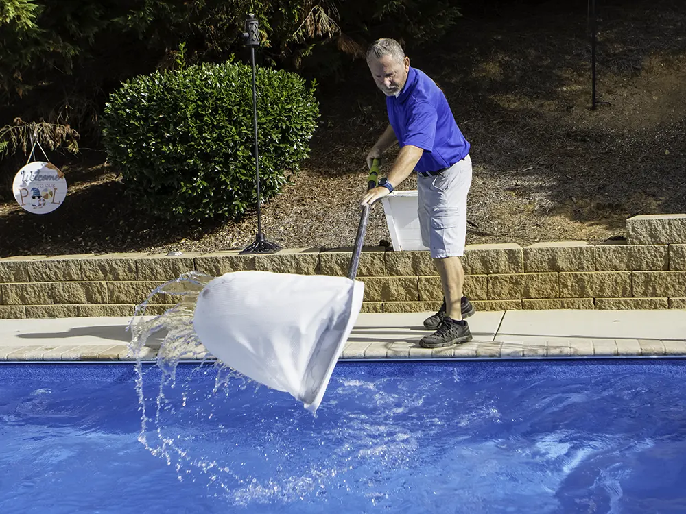 111523-PoolClosing-2 Remove leaves, debris and any other particles from your pool