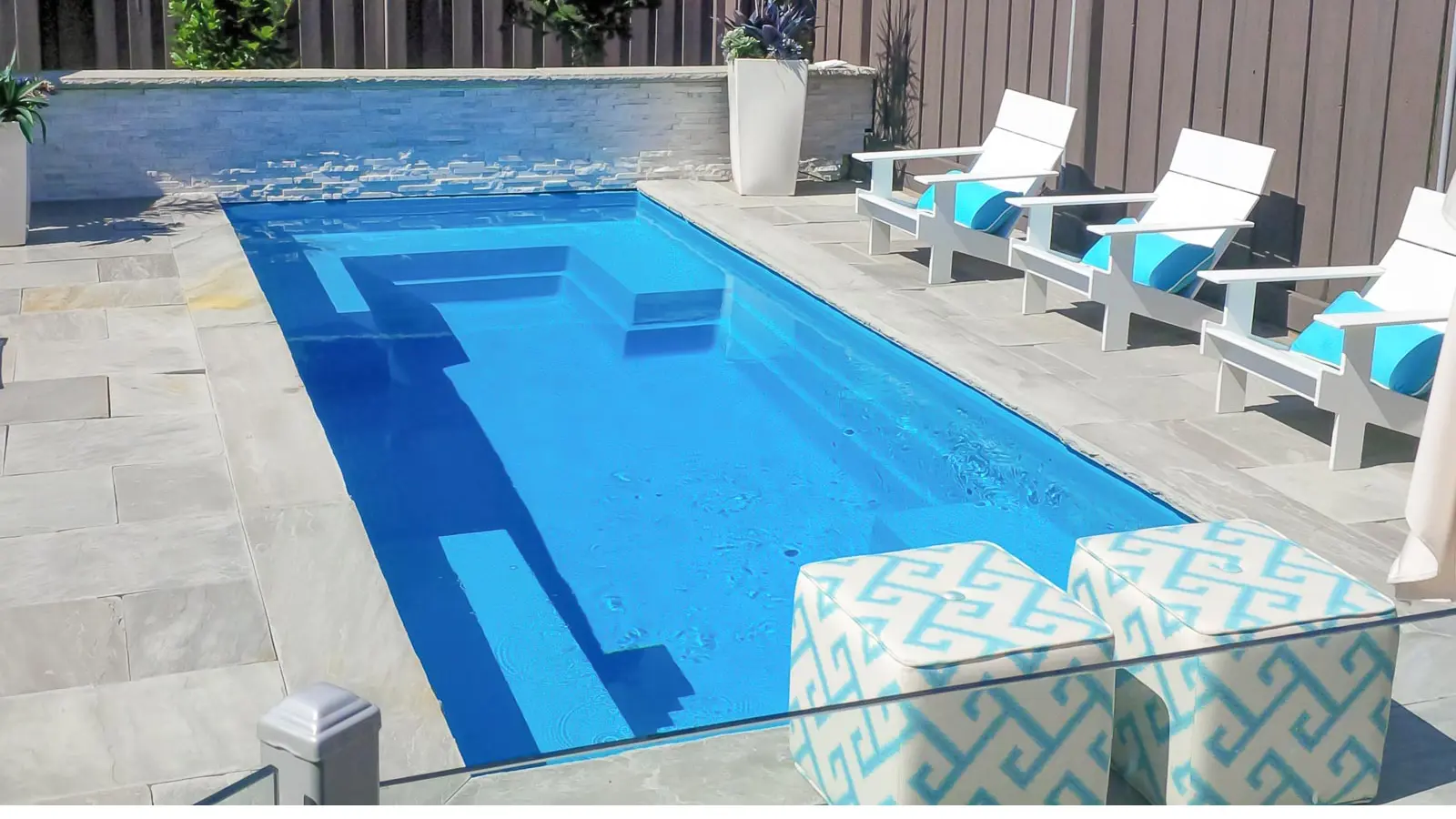 Leisure-Pools-Palladium-Plunge-fiberglass-pool The Palladium Plunge, a fiberglass plunge pool