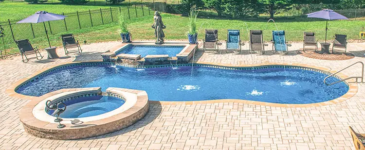 MediterraneanDepth Leisure Pools Mediterranean inground fiberglass swimming pool