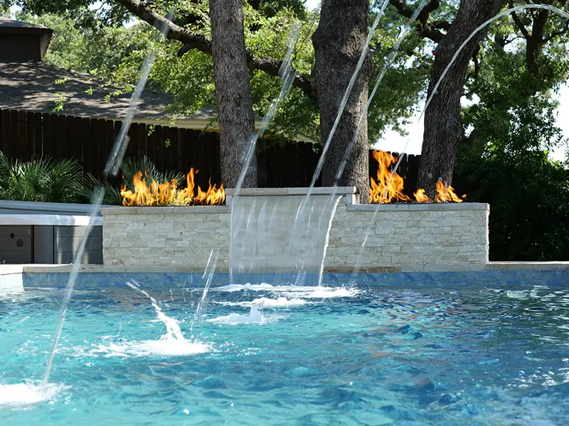 Sept2022POM3 Leisure Pools Supreme 35 inground fiberglass swimming pool with water feature