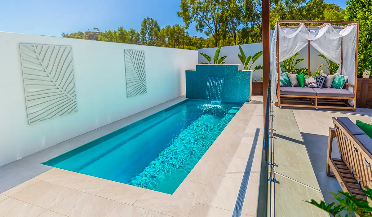 Small Pool Hero Leisure Pools Esprit small fiberglass inground swimming pool
